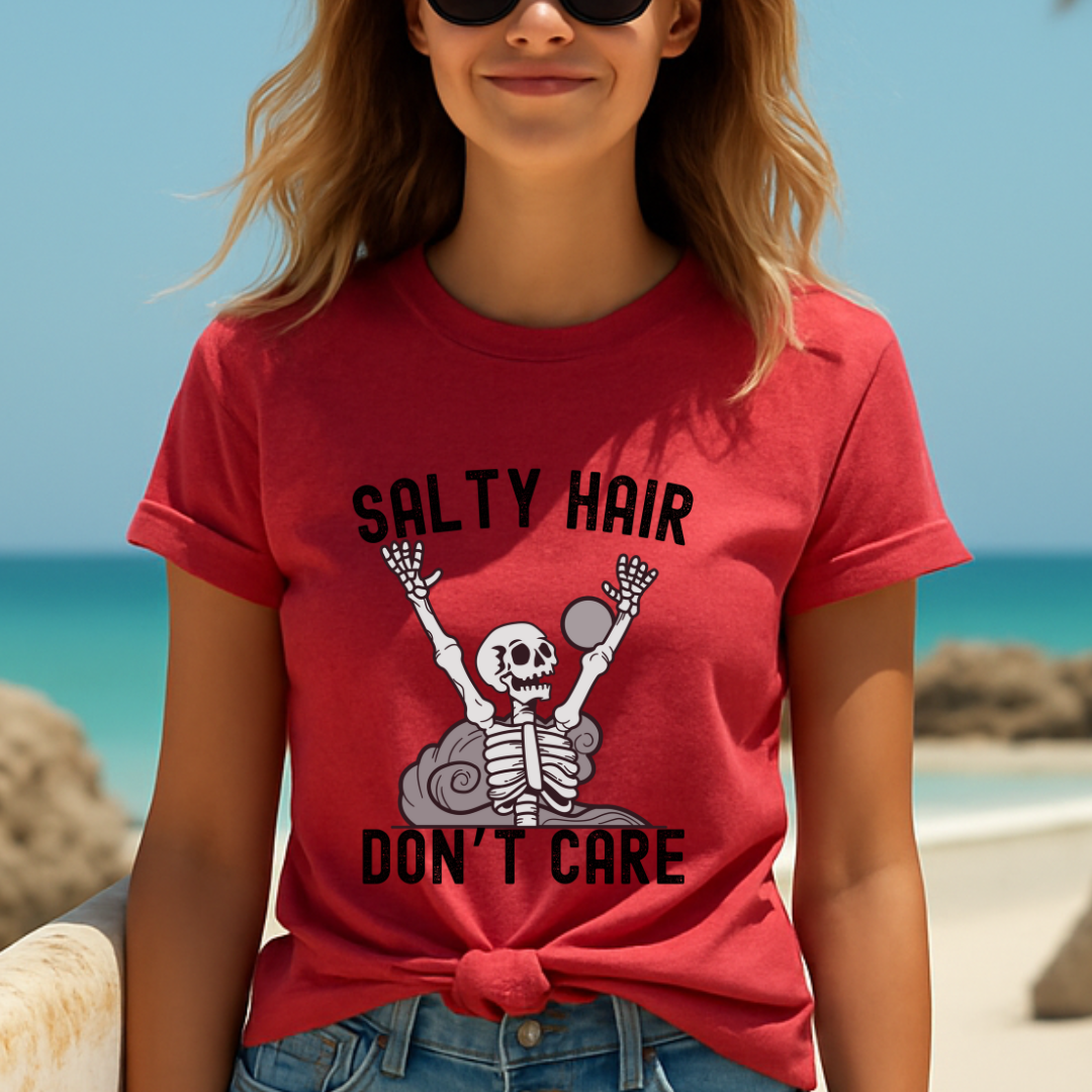 Salty Hair, don't care - T-Shirt